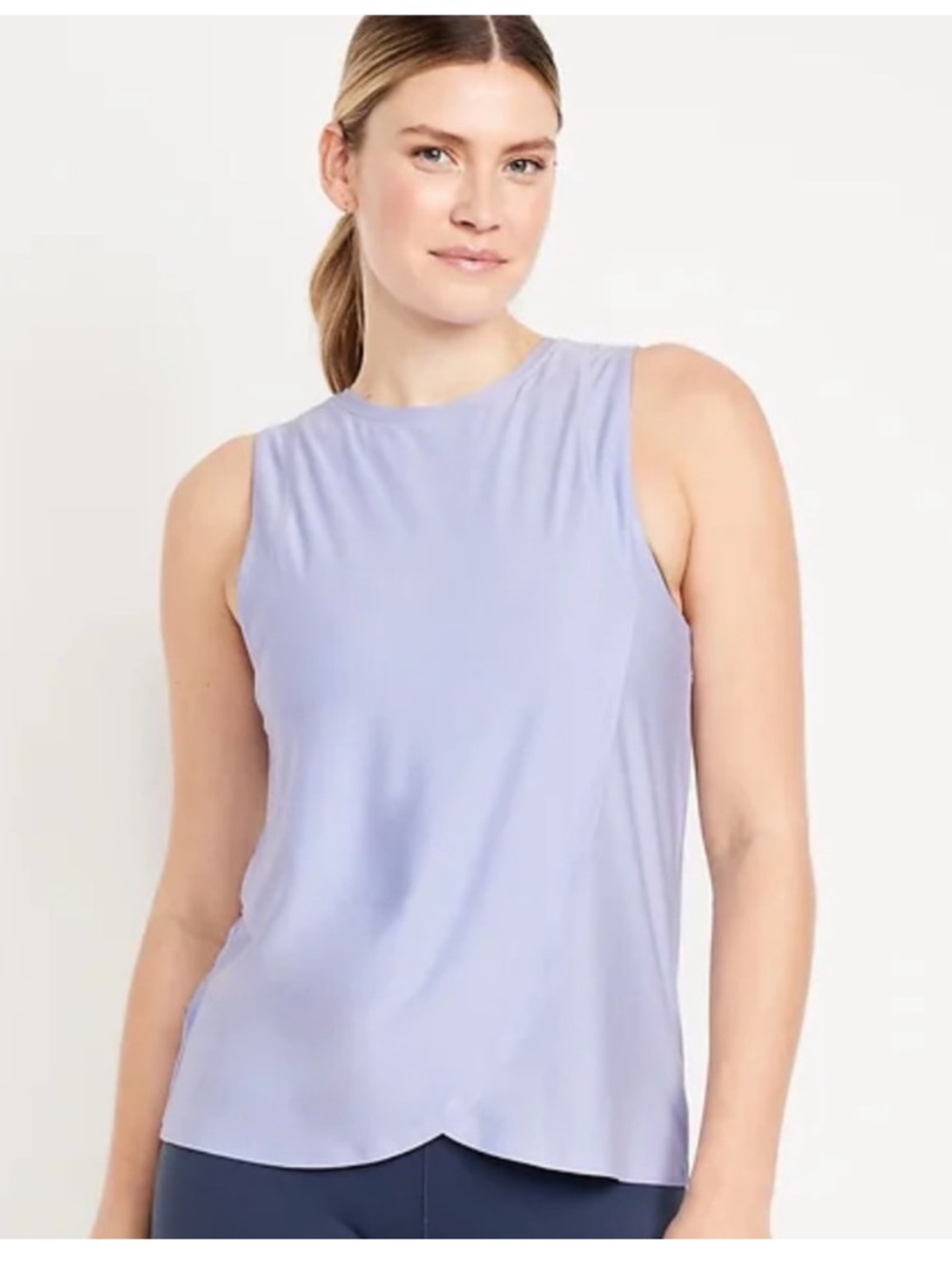 Old Navy Maternity CloudMotion Nursing Top Lavender Crewneck Sleeveless Tank XS